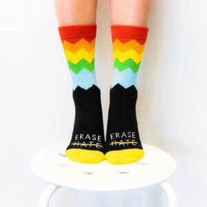 Chavez for Charity Erase Hate Ladies Socks for Matthew Shepard Foundation